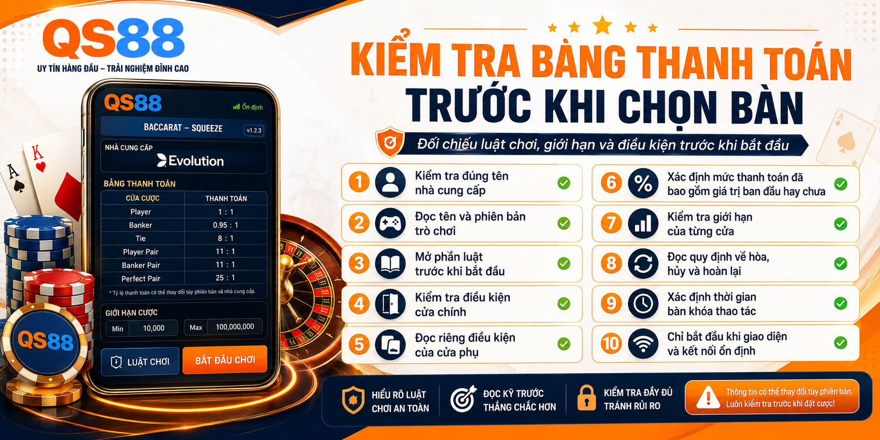 Kiểm tra các bước thanh toán khi chọn bàn