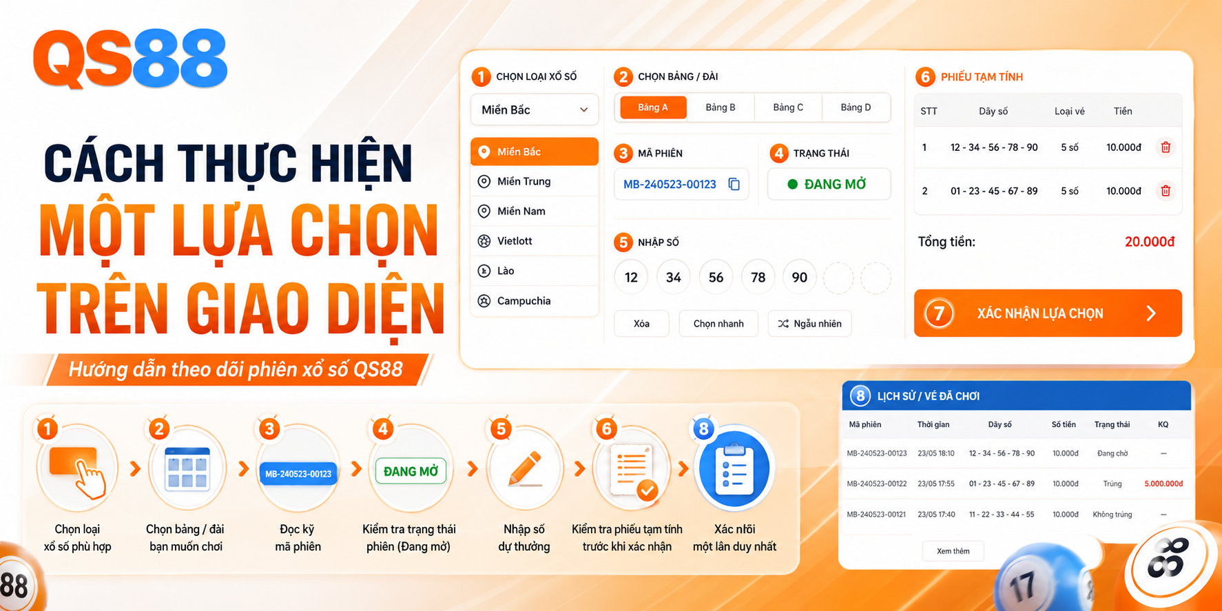 Cách thức hiện một lựa chọn trên giao diện