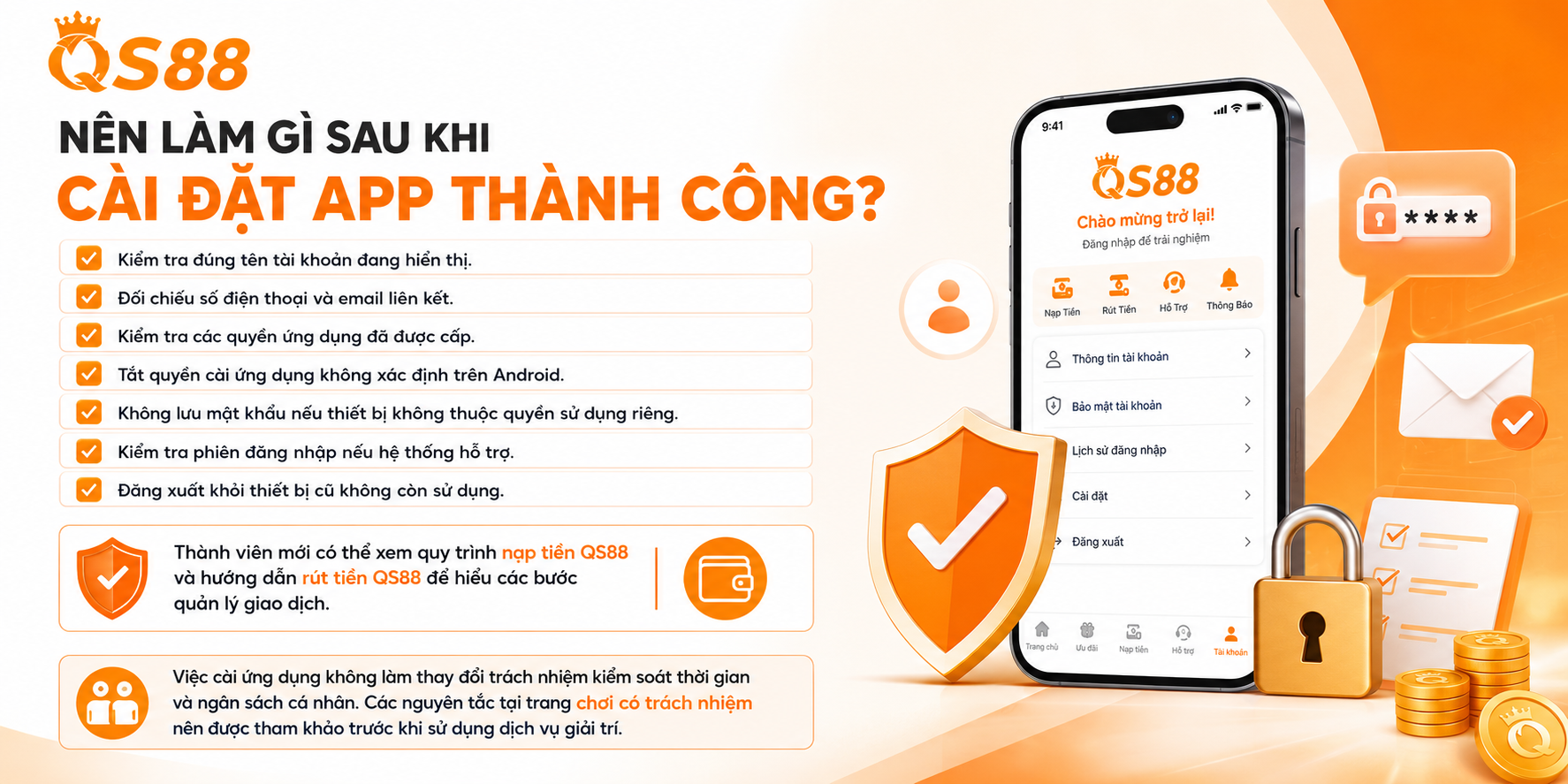 Nên làm gì khi cài đặt app thành công 